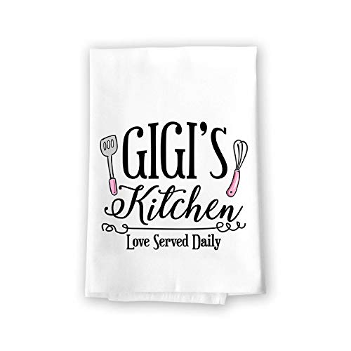 Honey Dew Gifts Home Decor, Gigi's Kitchen Love Served Daily Flour Sack...