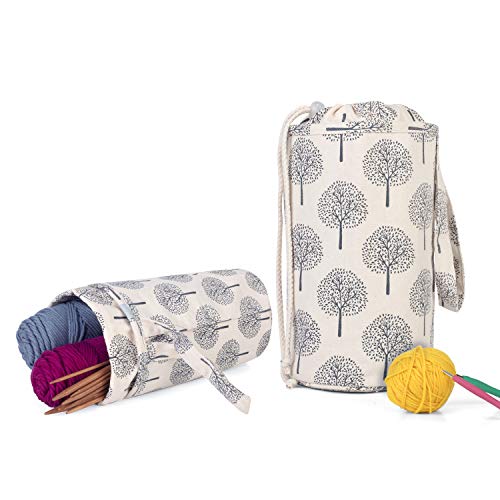 Luxja Small Yarn Storage Bag, Portable Knitting Bag for Yarn Skeins,...