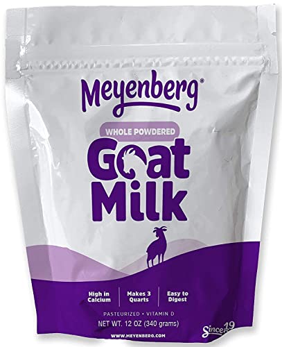 Meyenberg Whole Powdered Goat Milk, 12 Ounce, Resealable Pouch, Gluten...