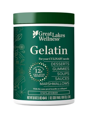 Great Lakes Wellness Beef Gelatin Powder for Culinary Needs - Perfect for...