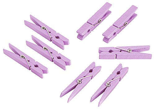 Darice Lavender, 1 7/8 inch Clothespins Medium Size Clothepins, Purple, 30...