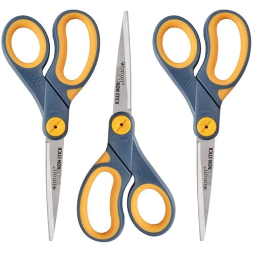Westcott 8" Titanium-Bonded Non-Stick Scissors For Office & Home,...