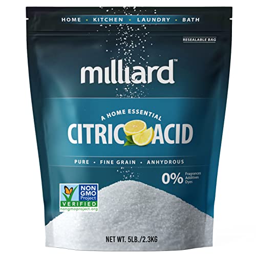 Milliard Citric Acid 5 Pound - 100% Pure Food Grade Non-GMO Project...
