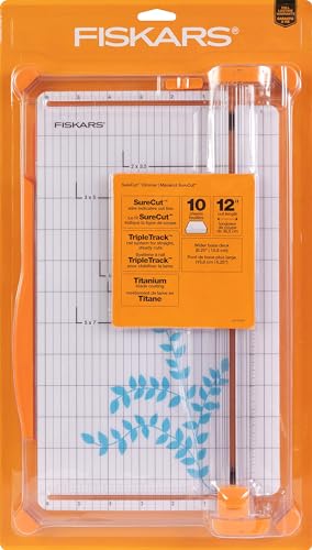 Fiskars SureCut™ Deluxe Craft Paper Trimmer - 12” Cut Length - Craft...
