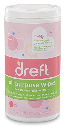 Dreft All Purpose Baby Cleaning Wipes, Formulated with Care, Great for Car...