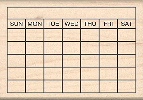 Stamps by Impression Bullet Journal 5 Row Calendar Rubber Stamp 1½" X...