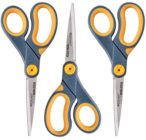 Westcott 8" Titanium-Bonded Non-Stick Scissors For Office & Home,...