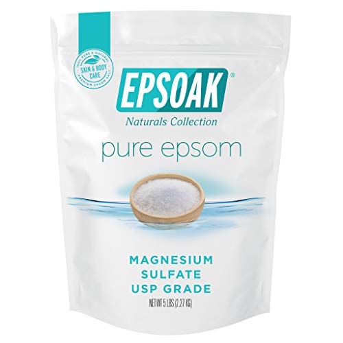 Epsoak Epsom Salt 5 lb Resealable Bulk Bag, Magnesium Sulfate USP....