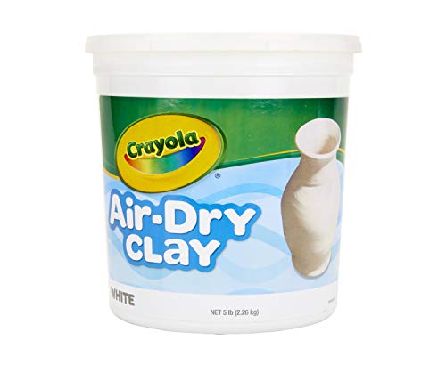 Crayola Air Dry Clay for Kids, Natural White Modeling Clay, 5 Lb Bucket...