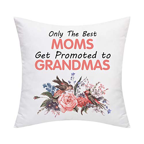 BLEUM CADE Mother's Day Throw Pillow Cover The Best Moms Get Promoted to...
