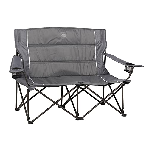 TIMBER RIDGE 2 Person Folding Loveseat Comfortable Double Foldable Camping...