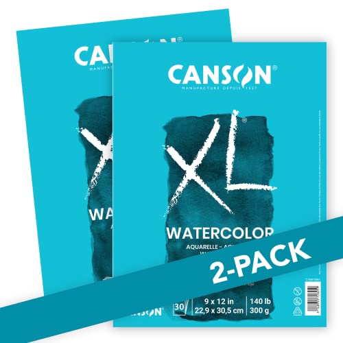 Canson XL Series Watercolor Textured Paper Pad for Paint, Pencil, Ink,...
