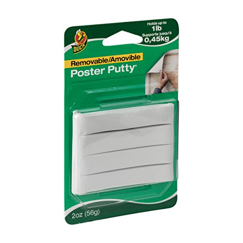 Duck Brand Reusable and Removable Poster Putty for Mounting, 2 oz, White...