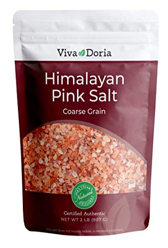 Viva Doria Himalayan Pink Salt, Coarse Grain, Certified Authentic, 2 lb...