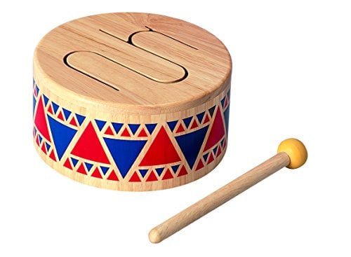 PlanToys Solid Drum Wooden Musical Toy Instrument (6404)