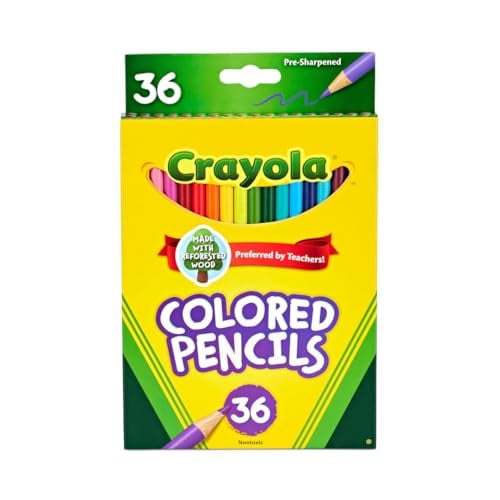 Crayola Colored Pencils (36ct), Kids Pencils Set, Art Supplies, Great for...