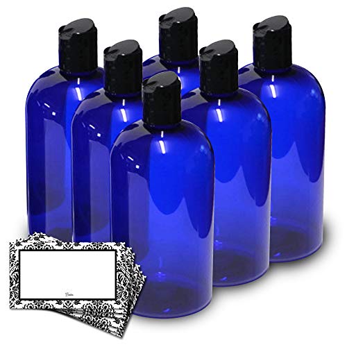 Baire Bottles 16 oz Empty Plastic Bottles with Squeeze Top for Shampoo...