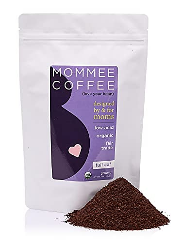 Mommee Coffee Full Caf Ground Low Acid Coffee - 100% Arabica Organic Coffee...