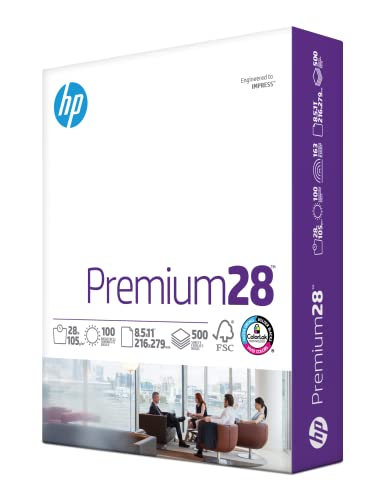 HP Printer Paper | 8.5 x 11 Paper | Premium 28 lb | 1 Ream - 500 Sheets |...