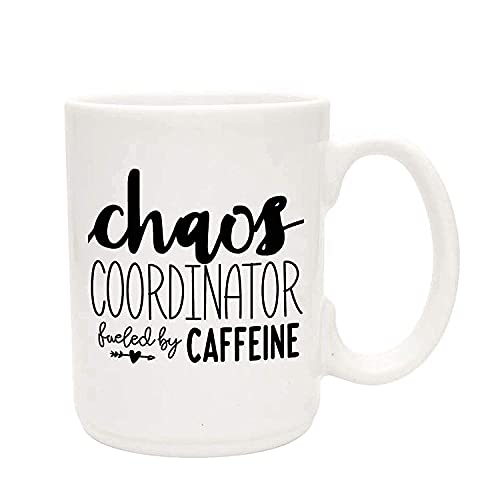 Cute Funny Coffee Mug for Women - Chaos Coordinator Fueled By Caffeine -...