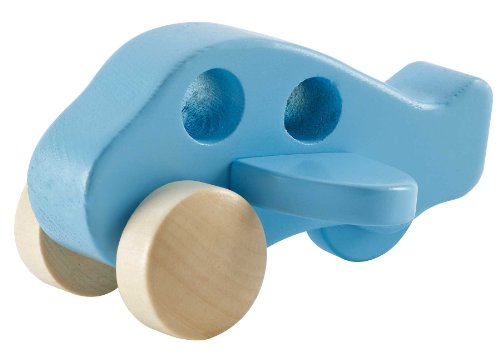 Hape Little Plane Kid's Wooden Toy Vehicle ,L: 4.9, W: 2.6, H: 3.8 inch,...