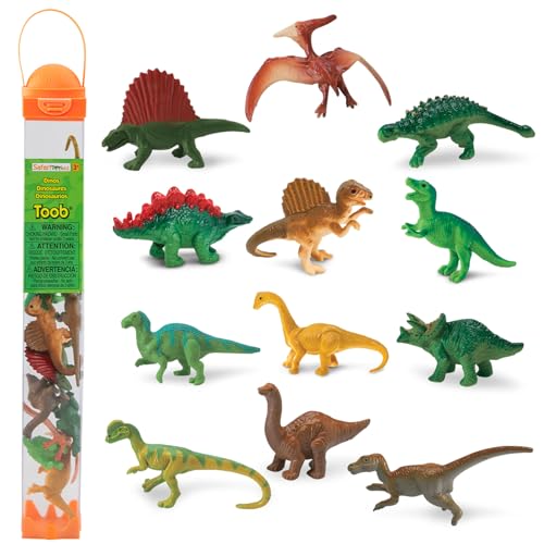 Safari Ltd. Dinos TOOB - Includes 12 Hand-Painted Mini Figurines - T-Rex,...