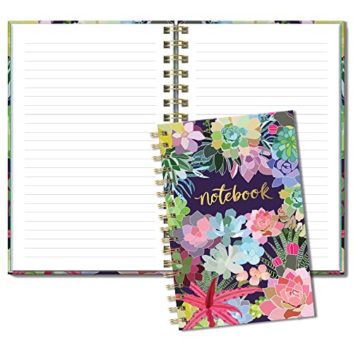 Medium Hardcover Spiral Notebook by Studio Oh! - Succulent Paradise - 5.75"...