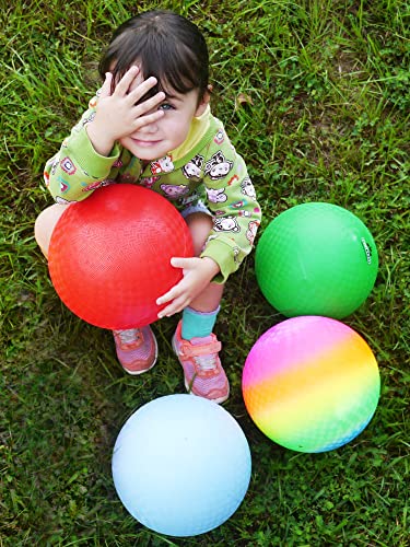 Playground Balls 10 inch (4 Colors) Best Bouncy Dodge Ball, Handball,...