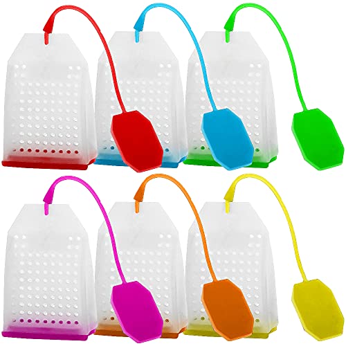 6 Pack Silicone Tea Infuser, FineGood Tea Bags Tea Infuser for Loose Tea...