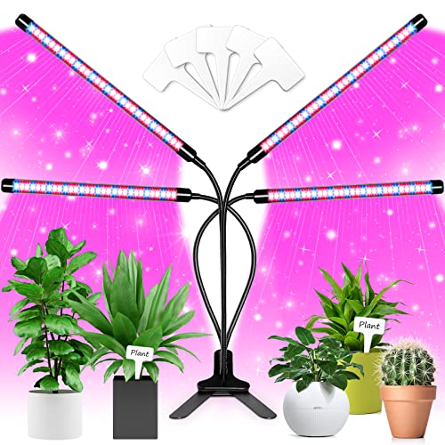 EZORKAS Grow Light, 80W Tri Head Timing 80 LED 9 Dimmable Levels Plant Grow...