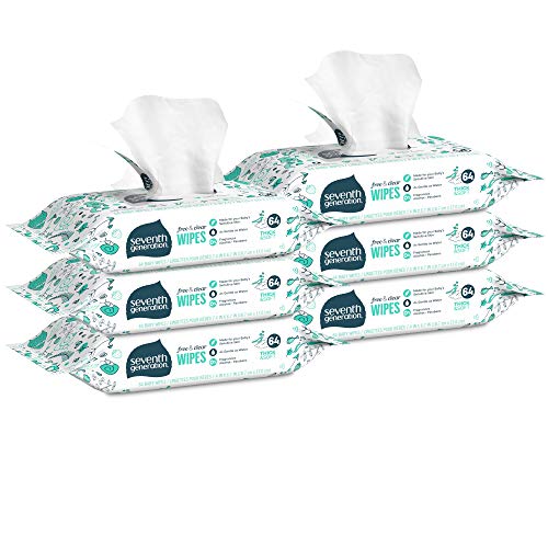 Seventh Generation Thick & Strong Free and Clear Baby Wipes Refill, Pack of...