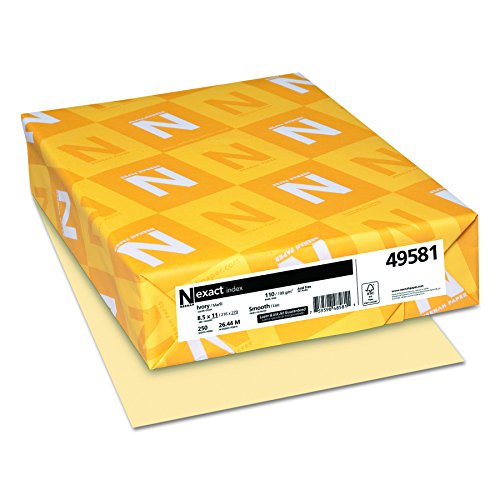 Neenah Paper Exact Index Card Stock, 110 lb Index Weight, 8.5 x 11, Ivory,...