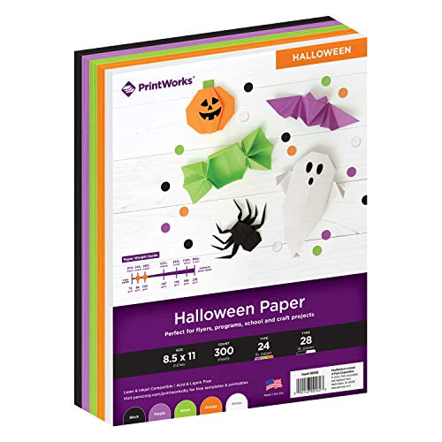 Print Works Halloween Colored Paper, 5 Assorted Colors, Perfect for Holiday...