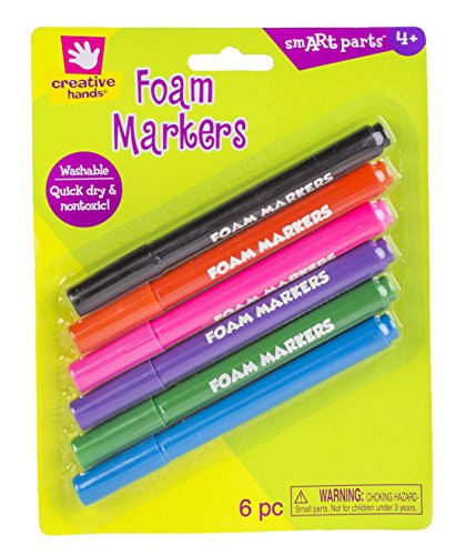 Creative Hands 0817103 Foam Markers, 6 pack