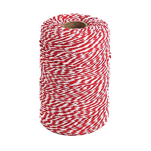 Tenn Well Red and White Twine, 656 Feet 200m Cotton Bakers Twine Perfect...
