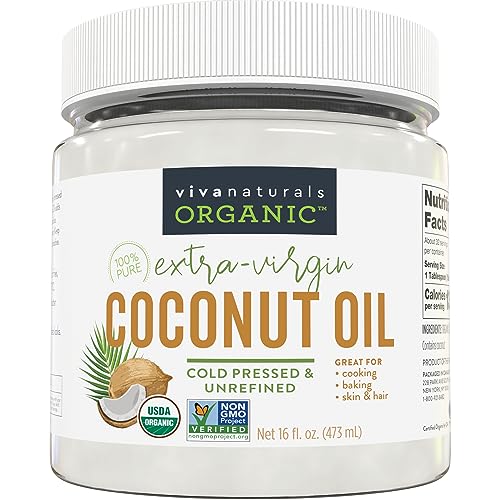 Viva Naturals Organic Coconut Oil, Cold-Pressed - Natural Hair /Skin Oil...