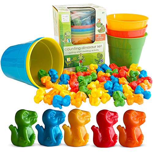 Hapinest Dinosaur Math Counters Color Sorting and Counting Activity Set -...