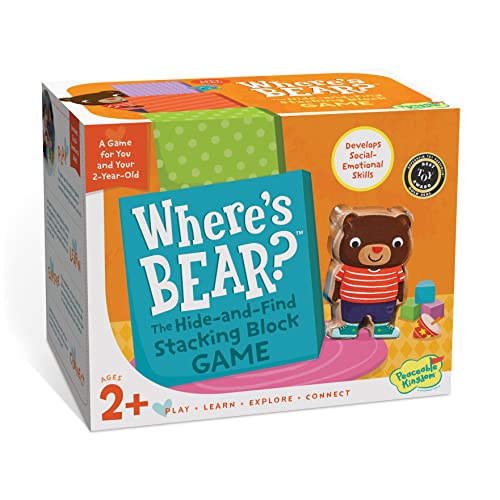 Peaceable Kingdom Where's Bear? The Hide and Find Stacking Block Game for 2...