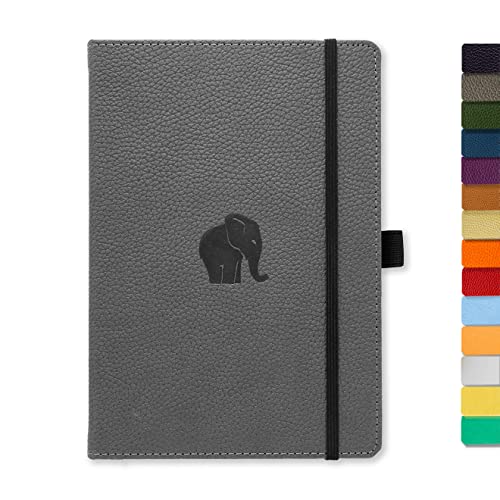 Dingbats - Wildlife Dotted Medium Notebook, Grey Elephant, A5 - Hardcover -...