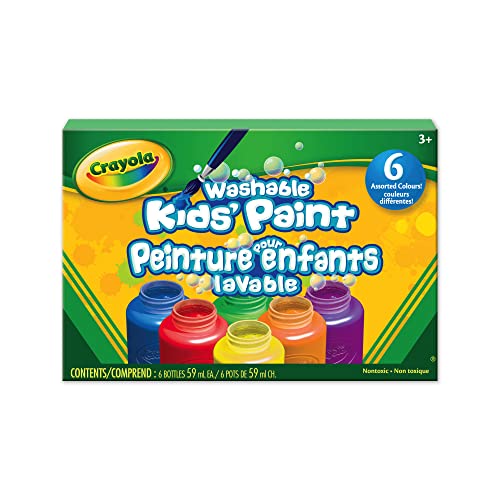 Crayola Washable Kids Paint, 6 Count, Kids At Home Activities, Painting...