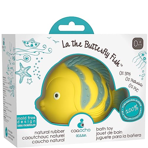CaaOcho Pure Natural Rubber Bath Toy - La The Butterfly Fish Baby Toy -...