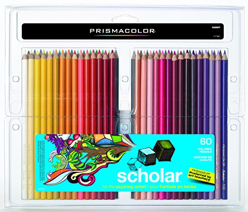 Prismacolor Scholar Colored Pencils, 60 Pack (Color assortment may vary)
