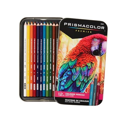 Prismacolor Premier Colored Pencils, Soft Core, Adult Coloring, 12 Pack