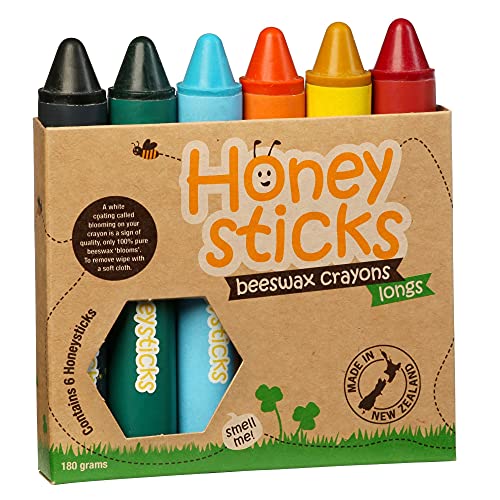 Honeysticks 100% Pure Beeswax Crayons - Jumbo Size Crayons for Toddlers and...