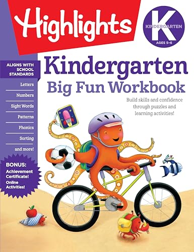 Kindergarten Big Fun Workbook: 256-Page School Workbook, Practice Language...