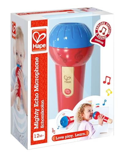 Hape Mighty Echo Microphone | Battery-Free Voice Amplifying Microphone Toy...