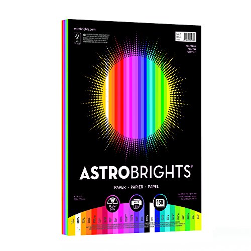 Astrobrights Color Paper, 8.5” x 11”, 24 lb/89 gsm,'Spectrum' 25-Color...