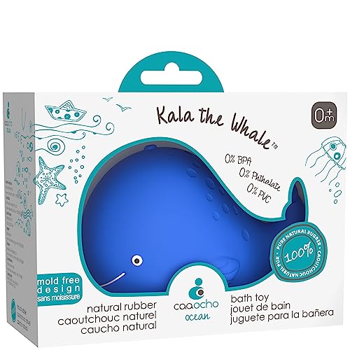 caaocho Pure Natural Rubber Bath Toy - Kala The Whale Baby Toy - Hole Free...