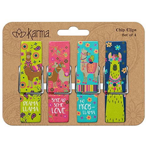 Karma Gifts Chip Clips, One Size, Llama