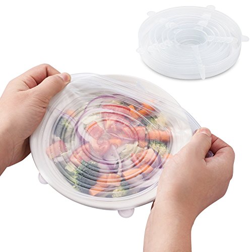 Silicone Stretch Lids, Reusable Durable Food Storage Covers for Bowl,...